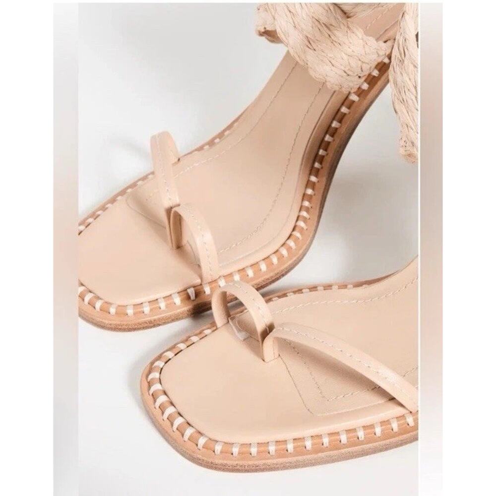 ULLA JOHNSON | Lydia Raffia Heeled Sandals Size 37 - Picture 9 of 11